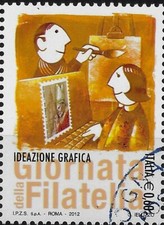 2012 italia repubblica Giornata Filatelia L'ideazione grafica usata