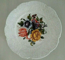 Piatto Centro tavolo vintage in ceramica, decorato con dipinto.