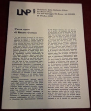 NOTIZIARIO GALLERIA D'ARTE