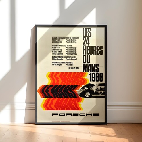 Poster porsche 906 mans - porsche, le