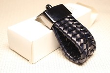 Portachiavi in vero cuoio blu