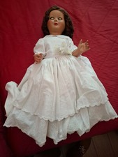 bambola anni 50 alta 60cm con occhi mobili capelli veri e vestito ottimo stato