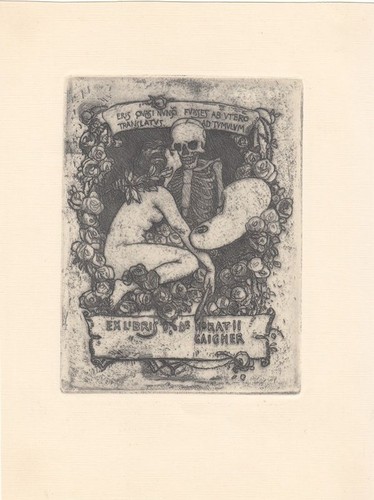 Exlibris bookplate radierung - exlibris,