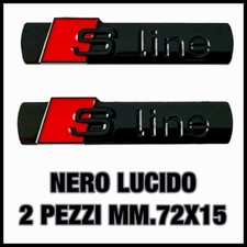 STEMMA PER AUDI S LINE LATERALE NERO LUCIDO A1 A2 A3 A4 A5 A6 A7 A8 Q3 Q5 LOGO