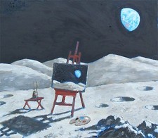 quadro olio originale:luna 1