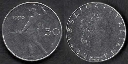 Italia lire 1990 - lire,, (senza