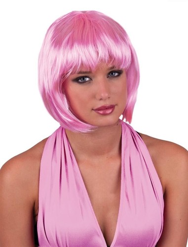 Parrucca caschetto rosa - 🌸,