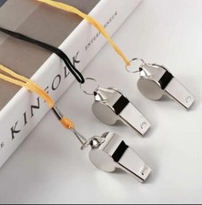 3 Fischietti In Acciaio 