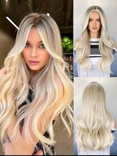 Parrucca Bionda Con Onde,Parrucca Biondo Naturale,Parrucca Bionda Con Frangia 