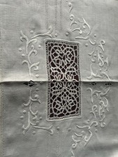 Tovaglia Vintage  lino  ricami