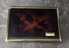 Vintage Portasigarette Charmant By Arcote, Nero/marrone  Sfumato Con Accendino