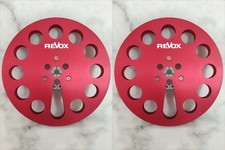 Un paio di bobine di nastro Revox rosse 7'' per registratore a nastro PR-99 A77 B77 G36 ecc