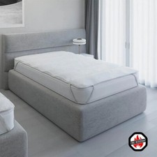 Topper Singolo Trapuntato 300 gr/mq con Elastici Basic Bianco