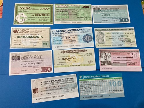 Lotto miniassegni vari - lotto,