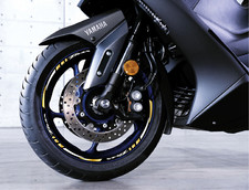 KIT Adesivi cerchi RUOTE moto strisce YAMAHA T MAX 500 tmax 530 560  IN  CRYSTAL