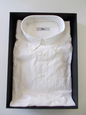 INGRAM camicia uomo Made In Italy,button down,Cotone bianco avorio,tg43/17 €99