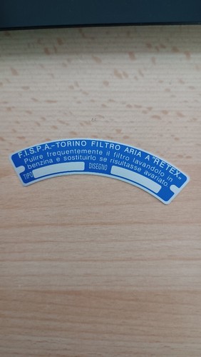 Targhetta filtro aria fispa - filtro,