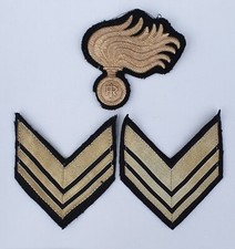 FREGIO DA BERRETTO E COPPIA GRADI BRIGADIERE CARABINIERE ANNI 70