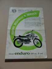 BROCHURE DEPLIANT ORIGINALE MONOPAGINA BETA 50 125 ENDURO CROSS SPECIAL