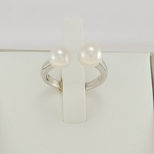 Anello MILUNA, con coppia di perle vere - argento 925