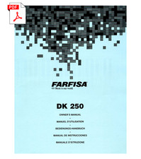 FARFISA DK250 Owne's Manuale