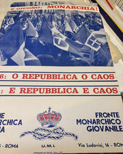 Manifesto anno  1971 ITALIA-“MONARCHIA”Savoia -UMI-FMG. 2 Giugno