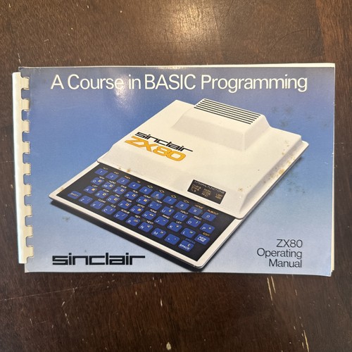 Sinclair zx80 manuale - zx80,