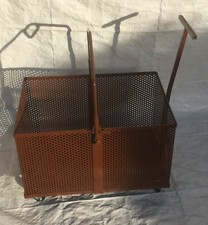 CESTA PORTA LEGNA E PELLET CON DOPPIA MANIGLIA E RUOTE CM 41X60X65H