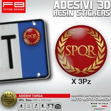 Adesivi bollino targa spqr - bollino,