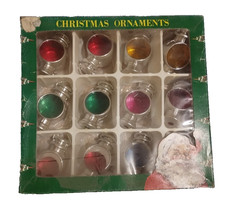 Set 12 Lanterne Natalizie VINTAGE  MORANDUZZO  Addobbi Albero Cromati Italy 80s