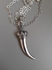 Corno Corona Pendente Ciondolo Acciaio Inox