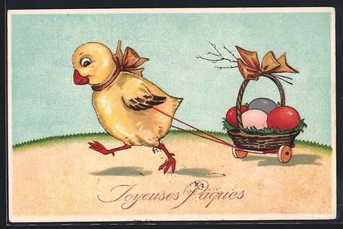 Cartolina joyeuses pâques - cartolina,