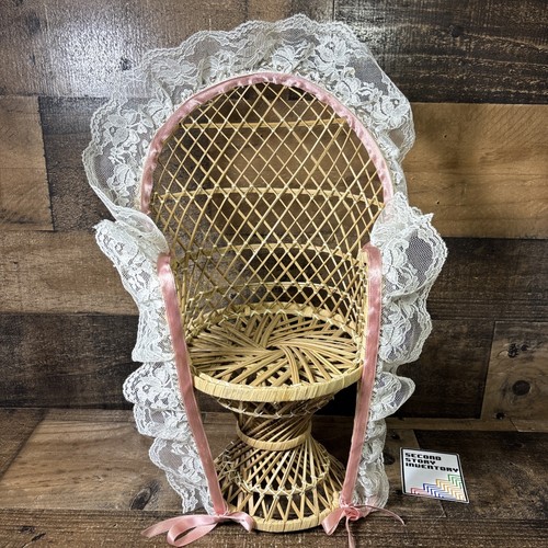 Sedia pavone vintage vimini