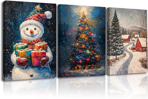Pezzi natale quadri - 3, con