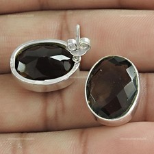 Solid Silver Natural Smoky