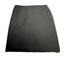 Gonna Vintage Chanel 1999 Lana Nera Logo CC Vita Classica Midi Matita 34 ITALIA