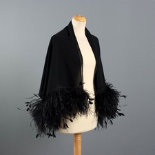 Stola Vintage Seta Nera con