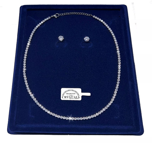 Tennis 3mm collana orecchini - collana,