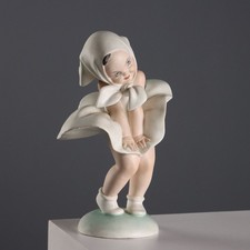 Scultura Moderna di Guido Cacciapuoti Colpo di Vento Anni 30-40 Originale