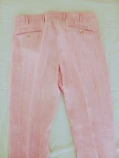 Pantaloni di lino uomo Rosa Rigato eleganti 