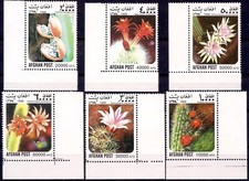 Afghanistan 1999 Piante Cactus Cactus Succulente Fiori Set 6v MNH