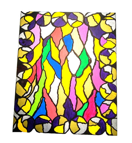 Quadro acrilico vetro - , colorato