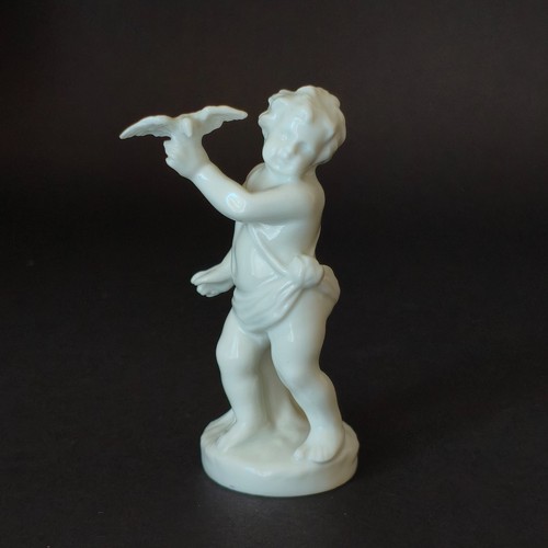 Figura puttino con uccello - di,