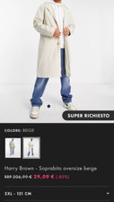 Harry Brown - Soprabito oversize beige  XXL  ( Asta prezzo basso OFFERTA! )