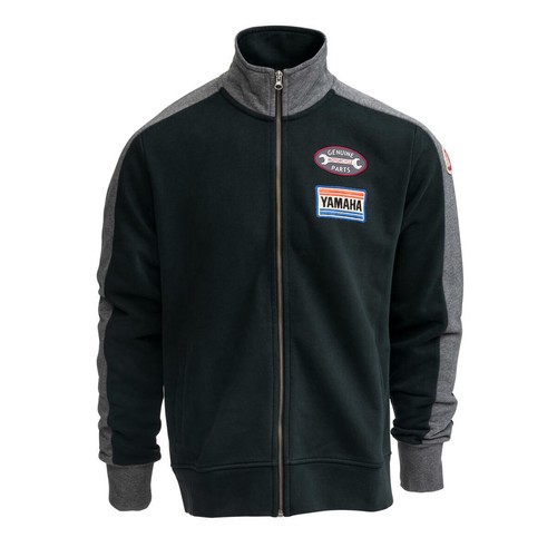 Felpa con zip grigia - , uomo