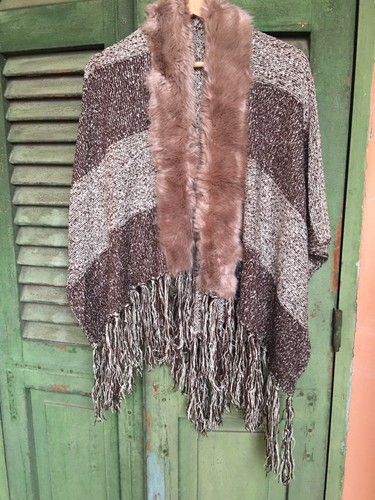 Cappa donna poncho morbida con