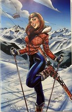 Amazing Spider-Man #40 1:100 J. Scott Campbell Virgin quasi nuovo chalet da sci (2023)