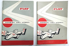 1x Libretto CONSIGLI AGLI UTENTI FIAT 15a Edizione 1962 - 22a Edizione 1967