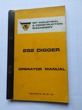MASSEY FERGUSON UK  MF 252  DIGGER OPERATOR MANUAL TESTO INGLESE   (505  )