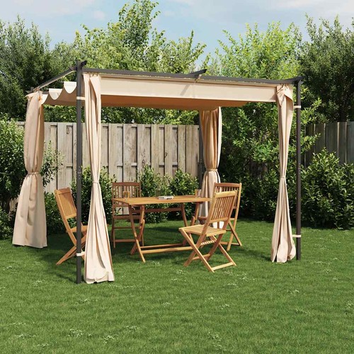 Gazebo con tende 3x6cm 3x3cm - gazebo,